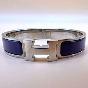 Hermes Clic H Bracelet, Purple Enamel